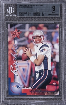 2000 Leaf Rookies & Stars #134 Tom Brady Rookie Card (#0347/1000) - BGS MINT 9